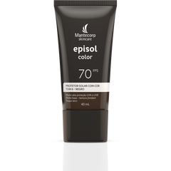 Protetor Solar Facial Episol Color FPS 70 | Tom 6 - Negro 40ml