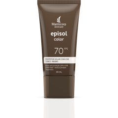 Protetor Solar Facial Episol Color FPS 70 | Tom 5 - Negro 40ml